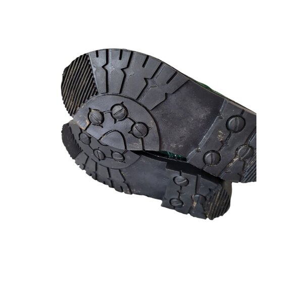 Toddler Girls Suede Lace Up Ankle Boots Size 7 Green Playclothes Embroidered - Picture 6 of 8